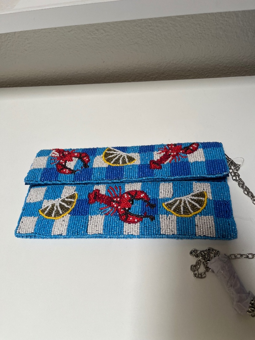 🦞🍋 Kelly & Katie Beaded Lobster & Lemon Clutch – NWT